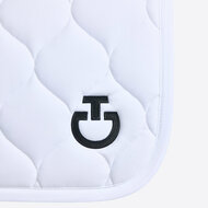 Cavalleria Toscana New Circular Quilted Jersey dressuur wit met zwart logo