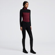 Cavalleria toscana Tech Wool Half zip training polo Bordeaux/zwart