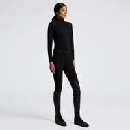 Cavalleria toscana L/S Jersey with Perforated inserts Training polo Zwart