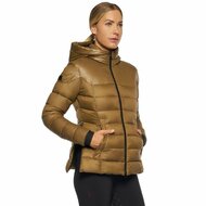 Cavalleria Toscana Shiny/Matte Nylon Hooded puffer caramel MAAT M