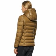 Cavalleria Toscana Shiny/Matte Nylon Hooded puffer caramel MAAT M