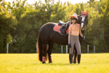 Le Mieux YOUNG RIDER base layer korte mouw Sherbet met Vlekken