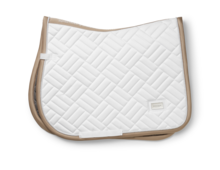 Equestrian Stockholm zadeldek Modern White - Sand Jump - full