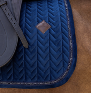 Kentucky zadeldek Velvet Mini Pearls Dressuur Navy full