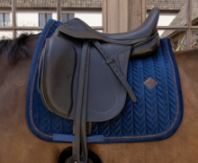 Kentucky zadeldek Velvet Mini Pearls Dressuur Navy full