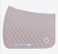 Cavalleria Toscana CIRCULAR QUILTED JERSEY - dressuur-  VIOLET ICE met wit logo maat full