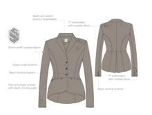 Samshield wedstrijd jas Victorine Crystal ferna - Regular - LATTE 