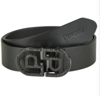 Pikeur Riem leer met glitter gesp zwart 1820