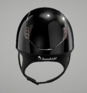 Samshield Cap 2.0 Shadow Glossy Black met blazon Crystal fabric PinkGold P.23