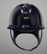 Samshield Miss Shield Cap 2.0 Shadow Glossy Navy met Flower Swarovski Jewelry Majestic Blue P.24