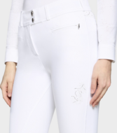 Samshield rijbroek CAPUCINE CRYSTAL FERNA  full grip White