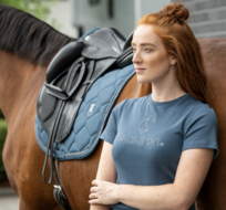 Eskadron zadeldek dressuur Boucle Crystal classic 26 full - Ocean -