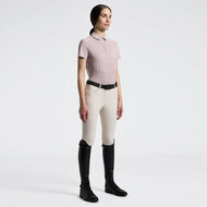 Cavalleria toscana Jacquard Jersey w/insert S/S training Polo Violet Ice