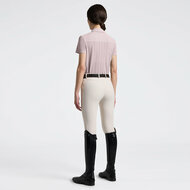 Cavalleria toscana Jacquard Jersey w/insert S/S training Polo Violet Ice