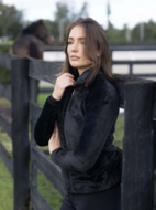Equestrian Stockholm Velvet Fleece vest zwart 
