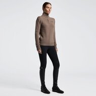 Cavalleria toscana Pure Wool Half Zip Turleneck trui Espresso