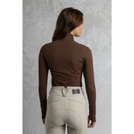 ANKY Mockneck lange mouwen Shirt Chestnut