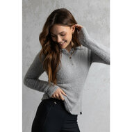 ANKY Long Sleeve Fluffy Polo Chiseled Stone