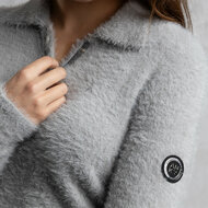 ANKY Long Sleeve Fluffy Polo Chiseled Stone
