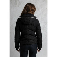 Anky  gevoerde korte winterjas  zwart Chanel-stijl boucl&eacute; stof 