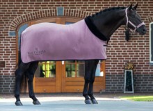 Equestrian Stockholm fleece deken met Fur kraag - Blush 