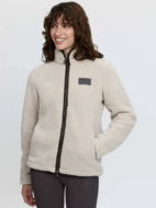 Le Mieux  Heritage Heritage Borg Zip Through Jacket Stone