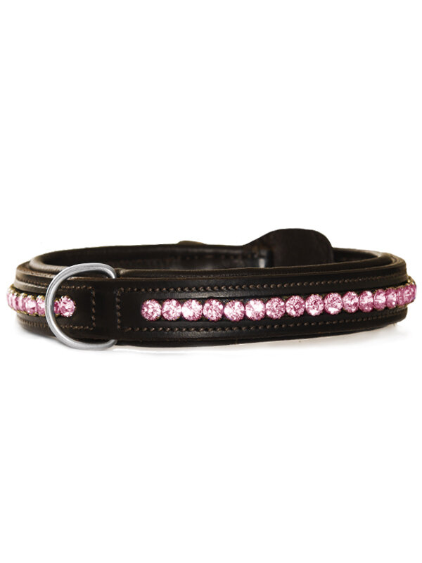Equestrian Stockholm hond halsband pink 1 rij 