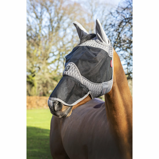 Le Mieux Gladiator Full Fly Mask Grey