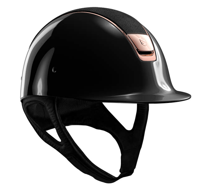 Samshield Cap 1.0  Shadow Glossy Black Alcantra and Rose gold details NR.26