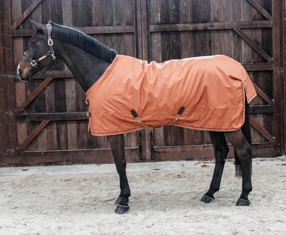 Kentucky Turnout Deken All Weather Waterdicht pro oranje 'konijnenbont' 160 grams 