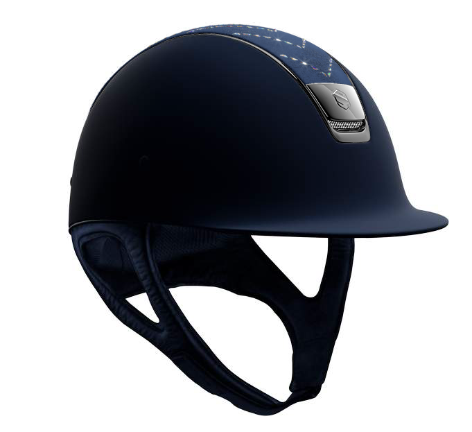 Samshield Cap 1.0  Shadow Matt Blue Holo Alcantra Chevron NR. 8