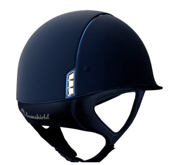 Samshield Cap 1.0  shadow mat blauw met air blue  en chrome R11