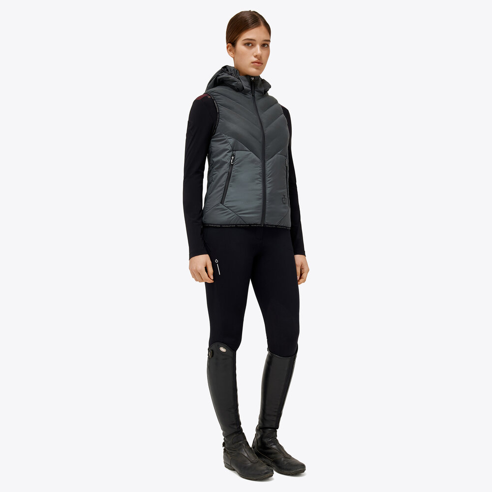 Cavalleria Toscana REVO laser cut logo Bodywarmer hooded puffer 