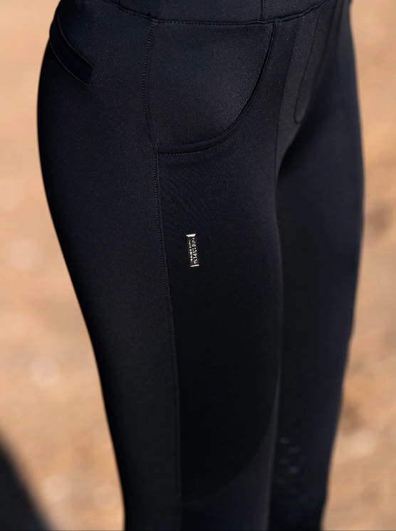 Equestrian Stockholm Compression Rijbroek Zwart edition (met silver logo)
