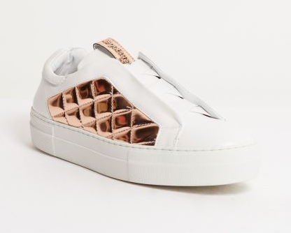 Kingsley sneaker Cross White, shiny rose 