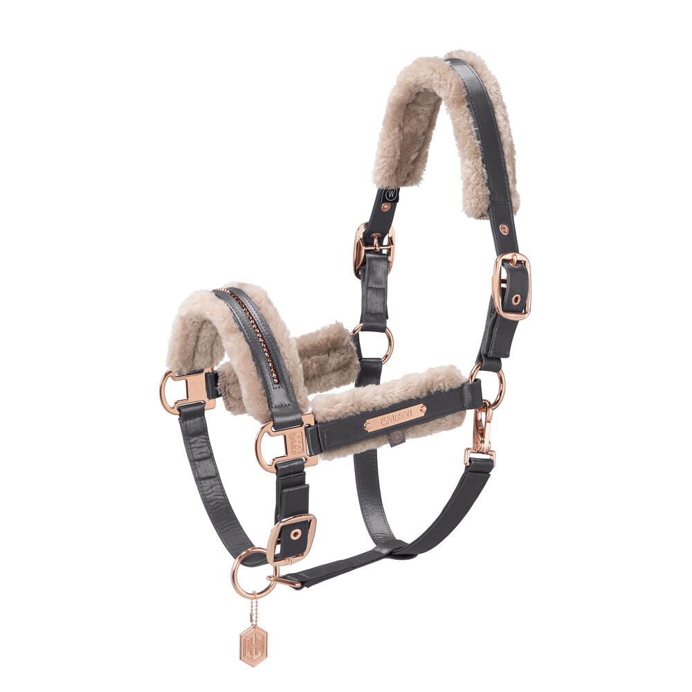 Eskadron Halster fauxfur Doublepin Heritage Basalt Grey maat PONY