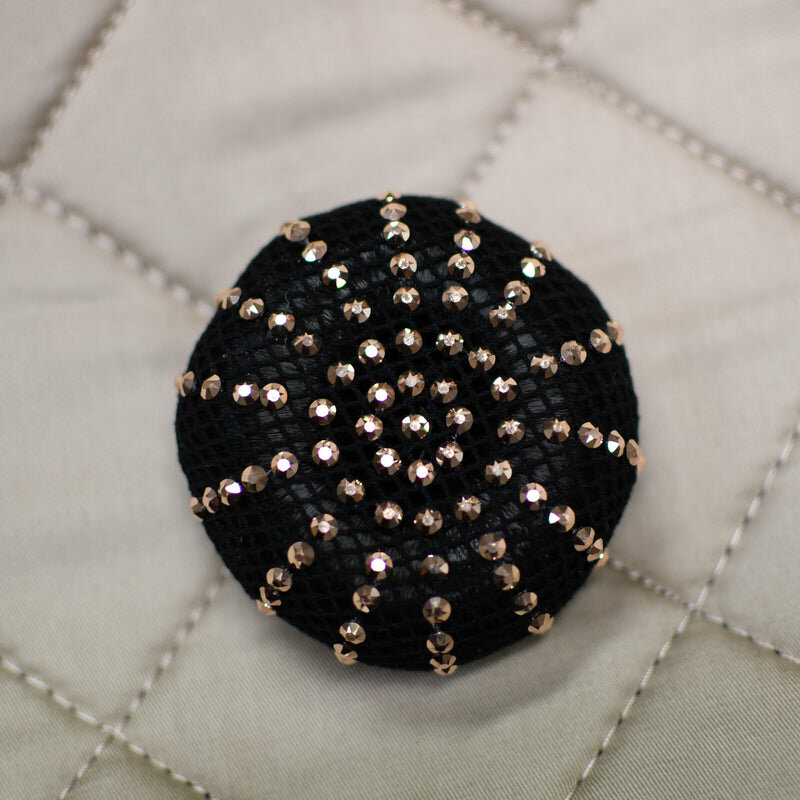 Monère zwart haarnetje met Rose Gold