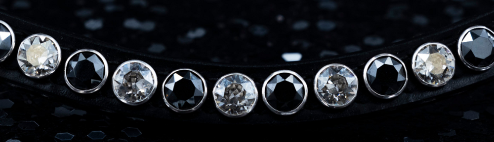 Monère mat zwart frontriem classic XL Jet Hematiet - Silver Shade