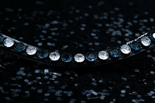 Monère mat zwart frontriem classic XL  black mounting - Montana en crystal