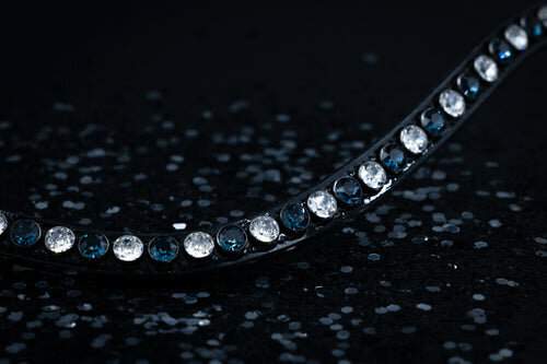 Monère mat zwart frontriem classic XL  black mounting - Montana en crystal