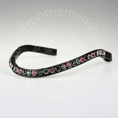 Monère mat zwart frontriem classic XL  Touch of Pink