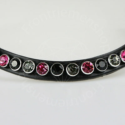 Monère mat zwart frontriem classic XL  Touch of Pink