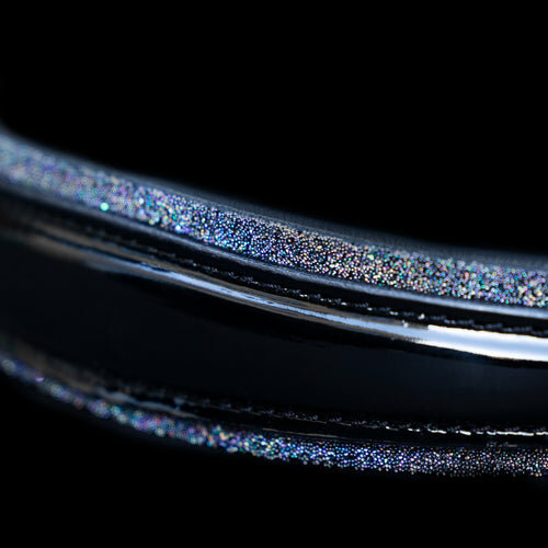 Monère Neusriem trens zwart lak Fabric paradise shine