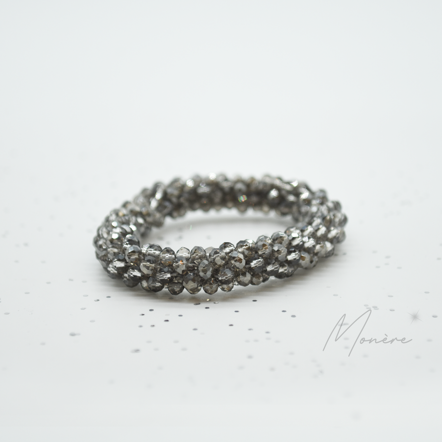 Monère Haar knot elastiek Zilver