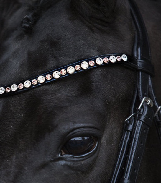 Monère mat zwart frontriem classic Vintage rose