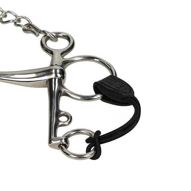 Sprenger Pelhamriemen zwart leder & Koord