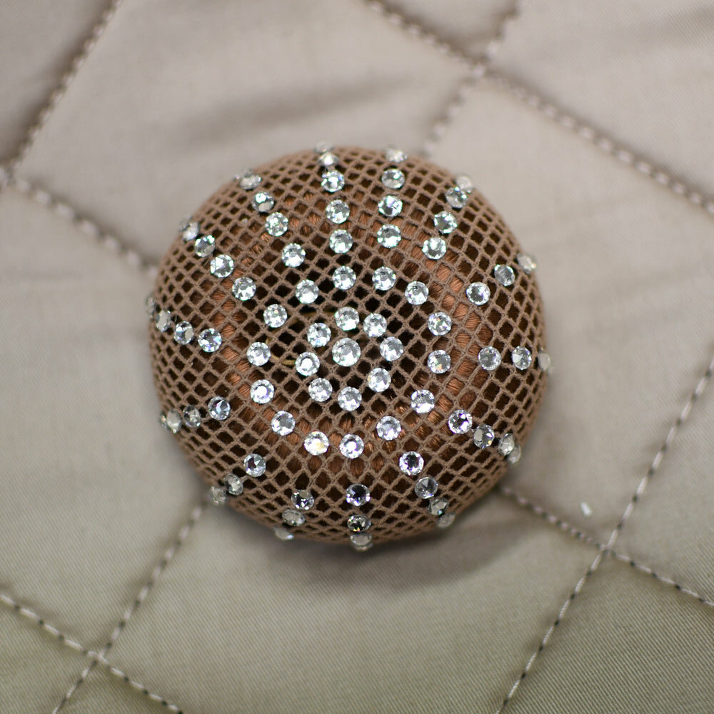 Monère BRUIN haarnetje met Crystal 