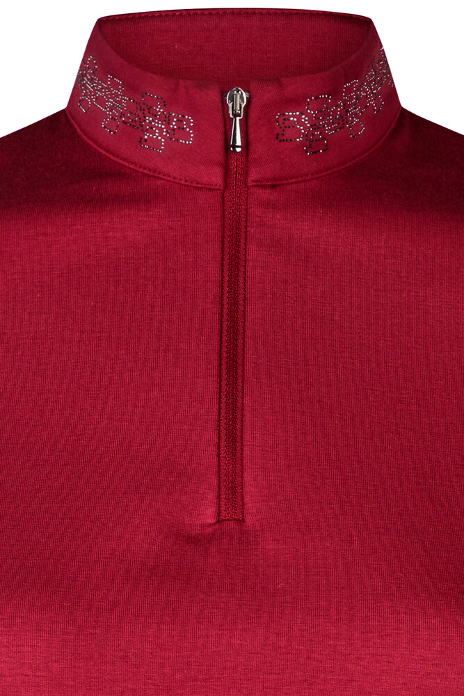 Pikeur studs lange mouwen shirt 6273 Rumba red