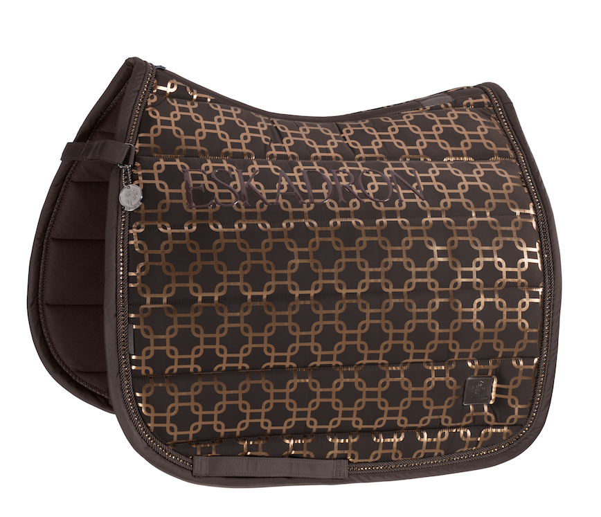 Eskadron zadeldek GLOSSY CHAIN CRYSTAL platinum '24 teak brown