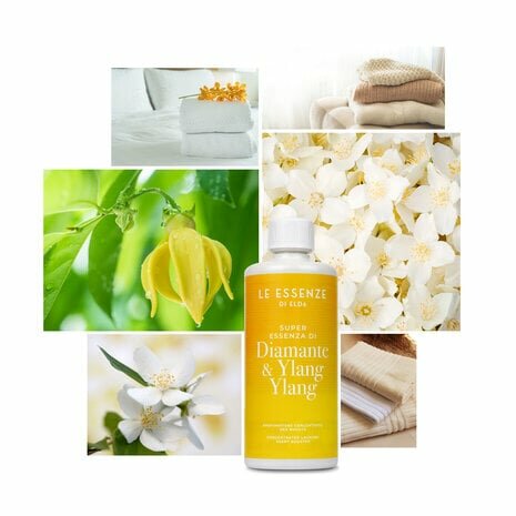 Wasparfum Le Essenze di Elda Diamante Ylang & Ylang grote  fles 500 ml.